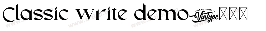 Classic write demo字体转换